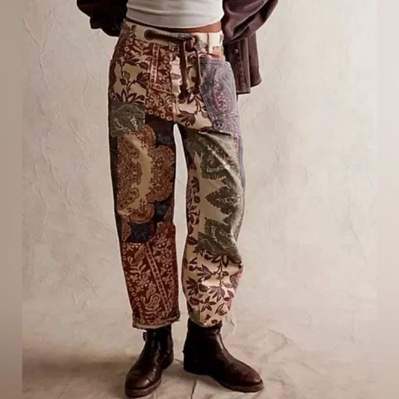 We The Free Patchwork Moxie Barrel Jeans - Picture 2 of 7